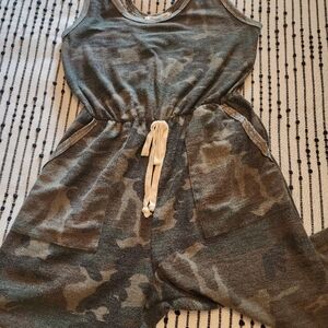 #405 S GREEN CAMO TANK Jumpsuit